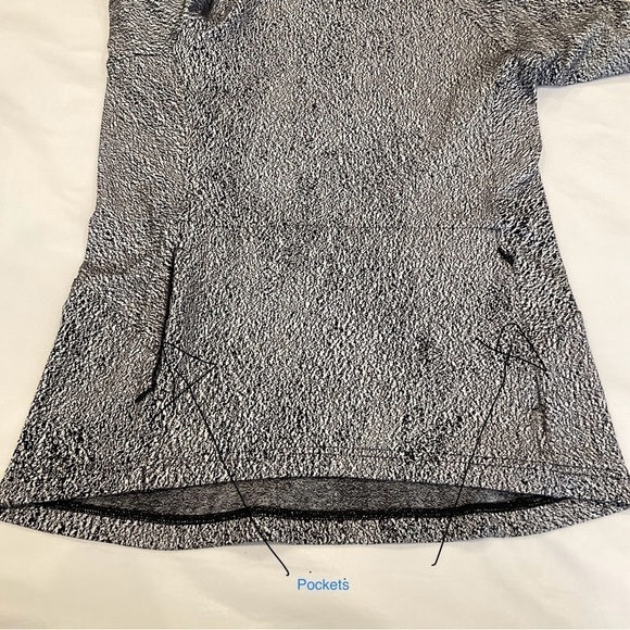 Lululemon Scuba Neck Hoodie Pullover Size 4 Heathered Black - Picture 9 of 12